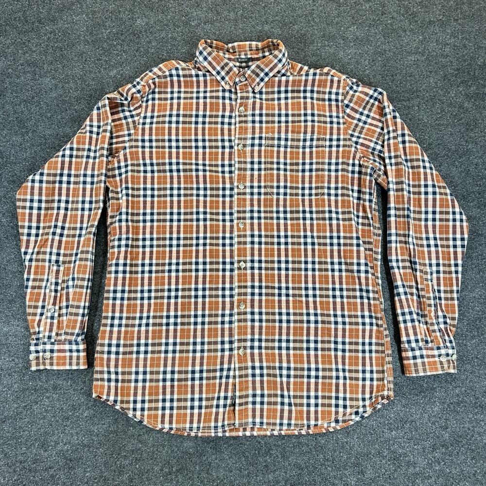 Eddie Bauer Plaid Long Sleeve Flannel Shirt Men's Large Tall Casual Button Down